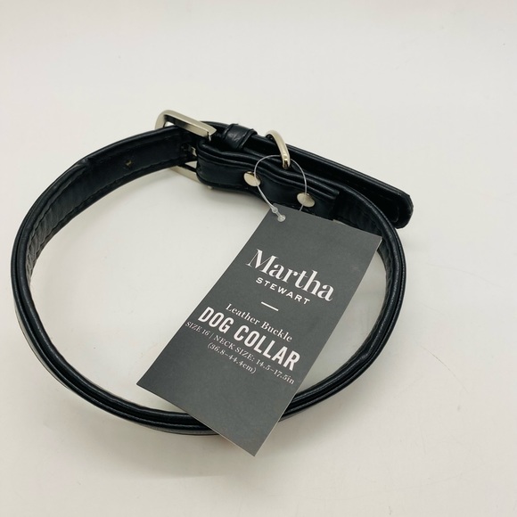 Martha Stewart Other - NWT Martha Stewart Dog Collar Vegan Leather Black Size 16 (14.5”-17.5”neck size)